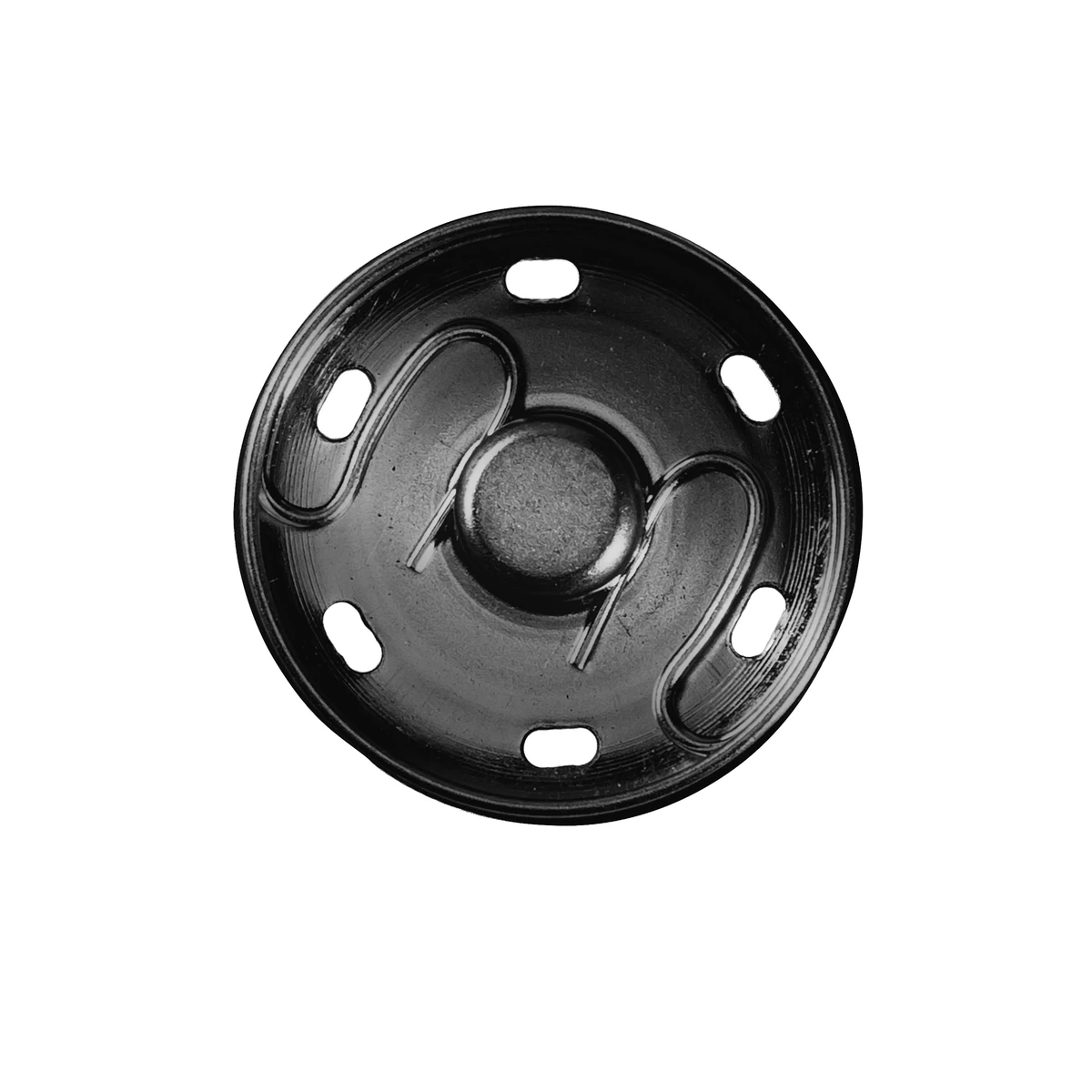 Tryckknappar som sys fast 30 mm, glansig svart