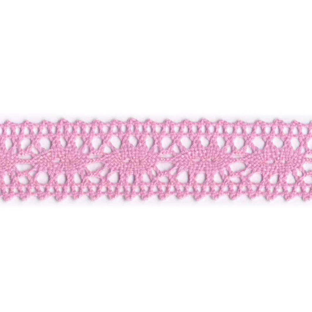 Spetsband liksidig 25 mm Rosa