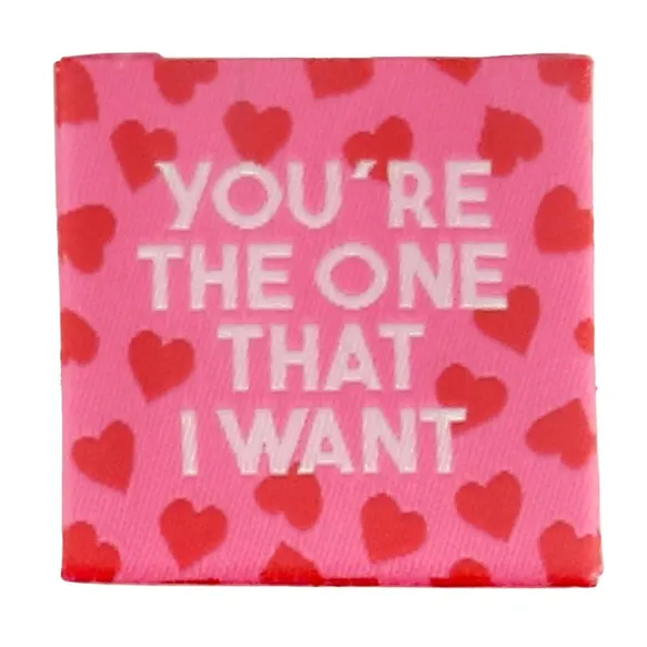 Vävd etikett You're The One That I Want, 4 st