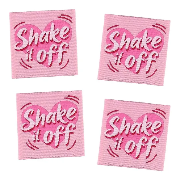 Vävd etikett Shake It Off, 4 st