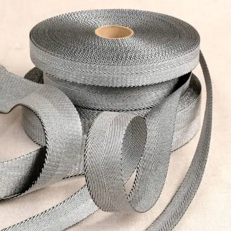 Väskband Metallic - Silver/Svart