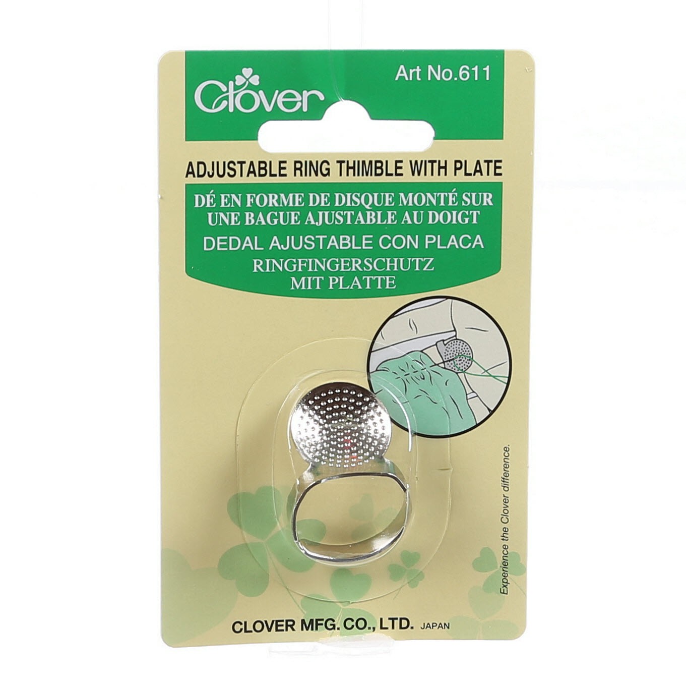 Sashikofingerborg med metallplatta, Clover
