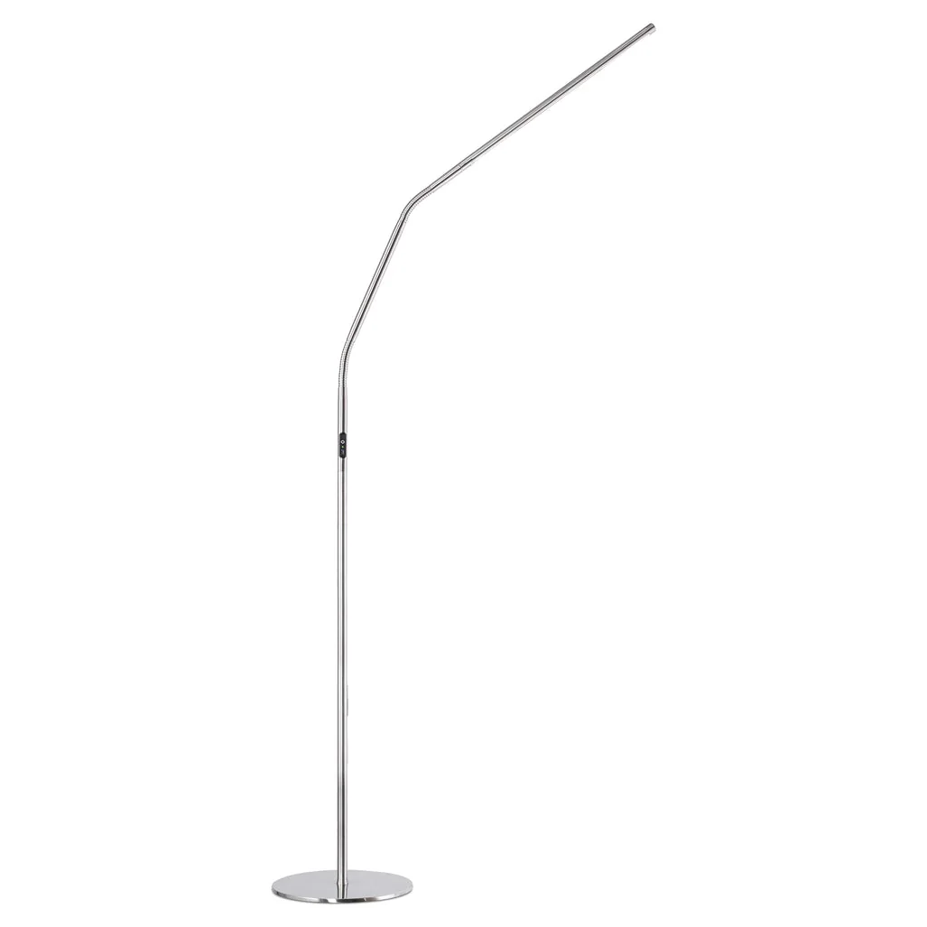 Slimline 4 Floor Lamp Brushed Steel