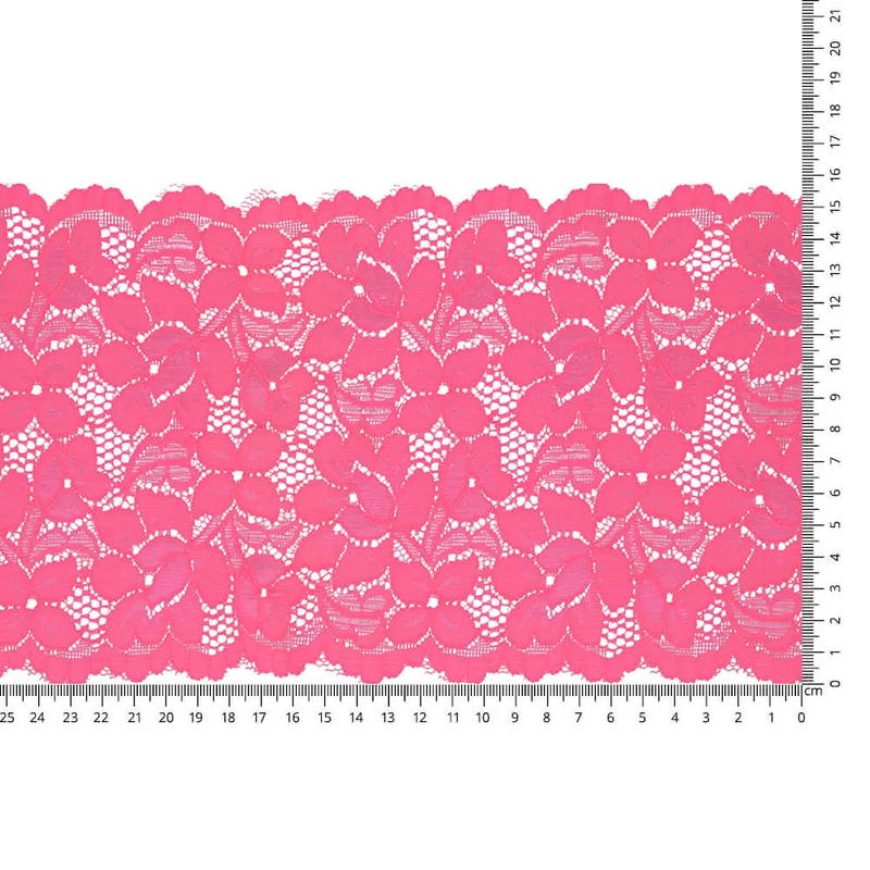 Nylonspets stretch 157mm Neonrosa