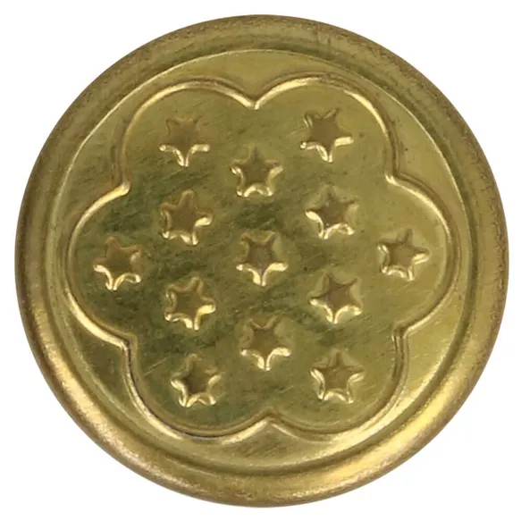 Jeansknapp 17mm guld, stjärnor