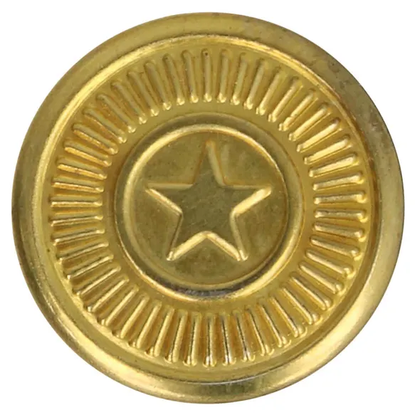 Jeansknapp 17mm guld, stjärna