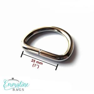 D-ringar Emmaline, 4-pack - 25 mm, nickel