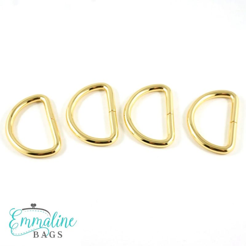 D-ringar Emmaline, 4-pack - 32 mm, guld