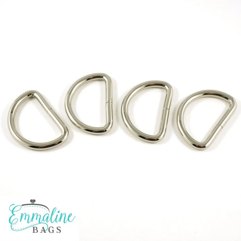 D-ringar Emmaline, 4-pack - 32 mm, nickel