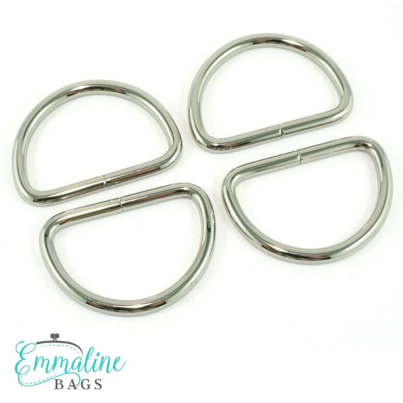 D-ringar Emmaline, 4-pack - 38 mm, nickel