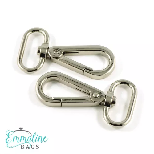 Karbinhakar Emmaline, 2-pack - 25 mm, nickel