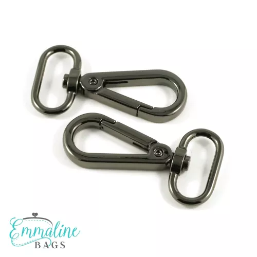 Karbinhakar Emmaline, 2-pack - 25 mm, gunmetal