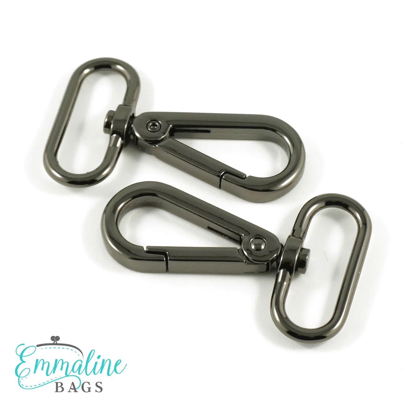 Karbinhakar Emmaline, 2-pack - 32 mm, gunmetal
