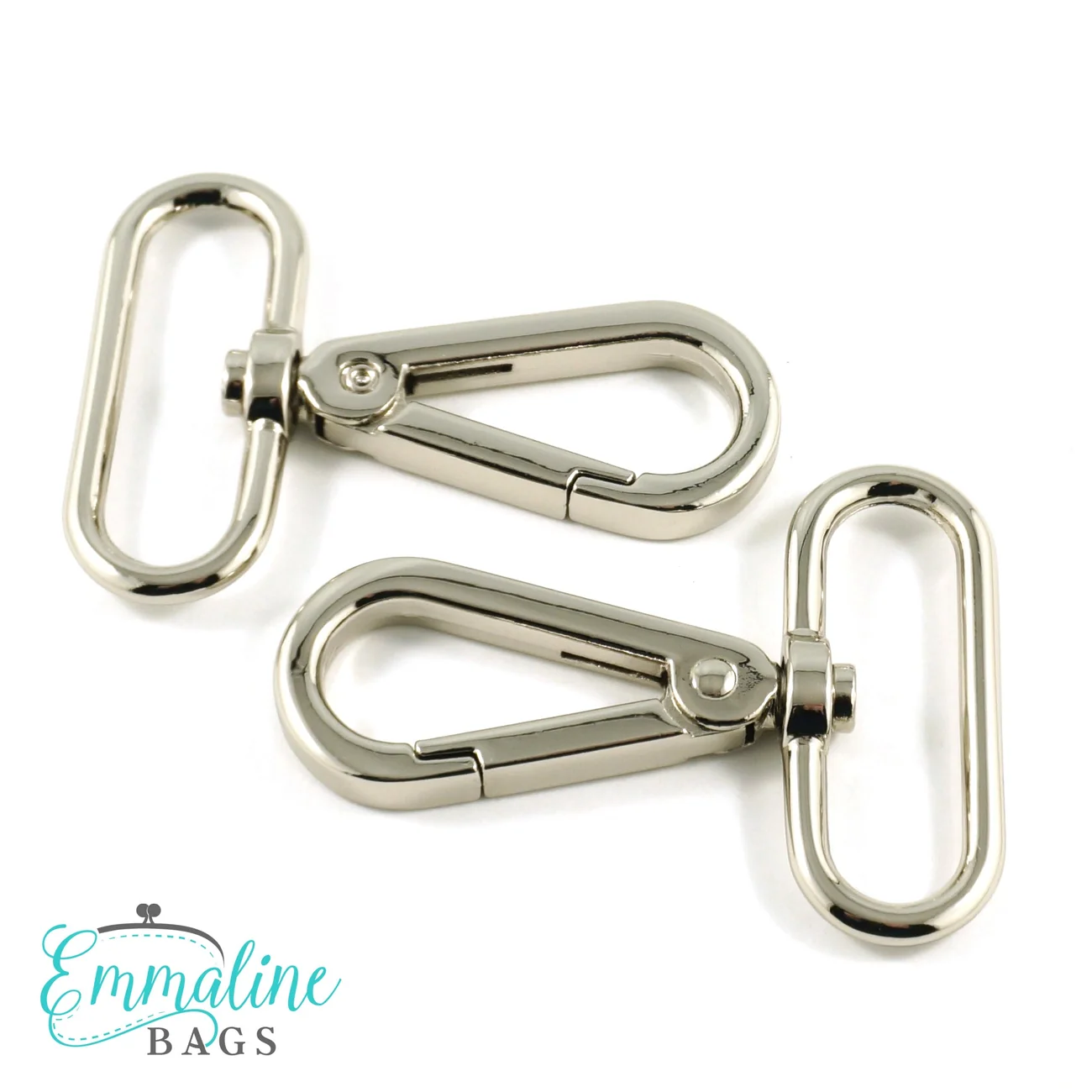 Karbinhakar Emmaline, 2-pack - 38 mm, nickel