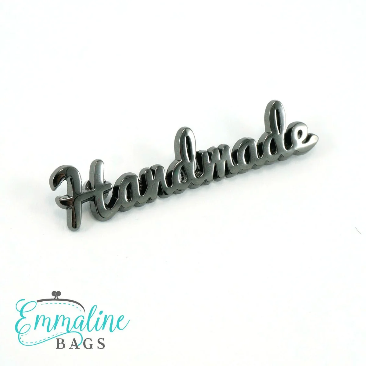 Emmaline Bags metalletikett Handmade, gunmetal