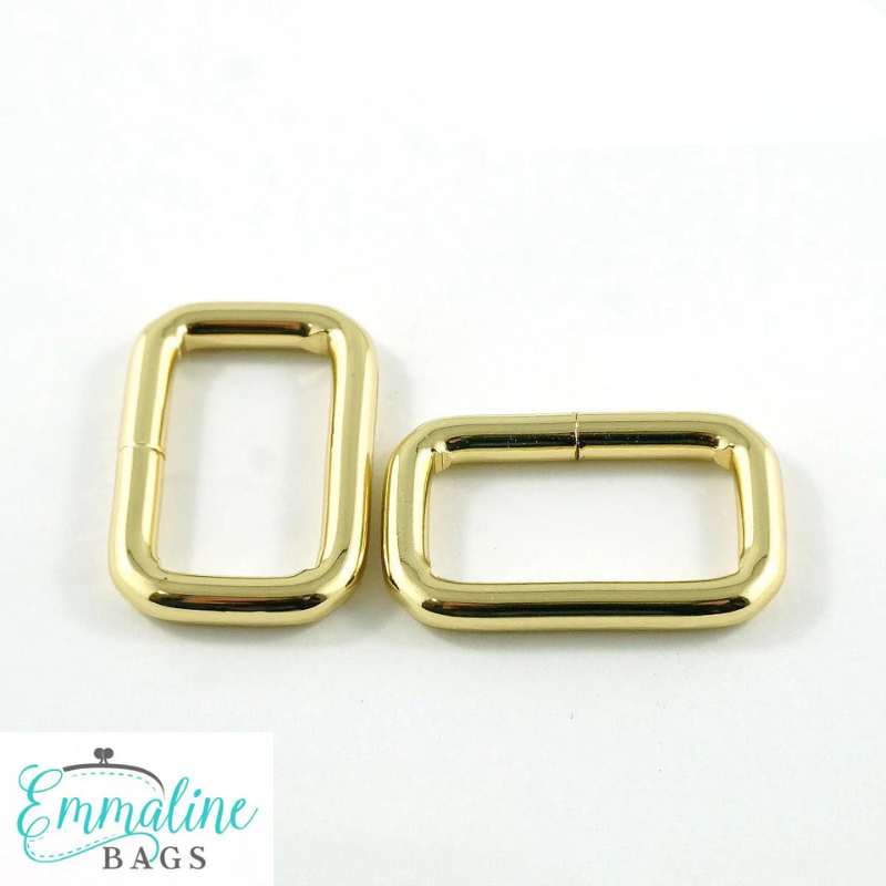 Rektangelspännen Emmaline, 4-pack - 25 mm, guld