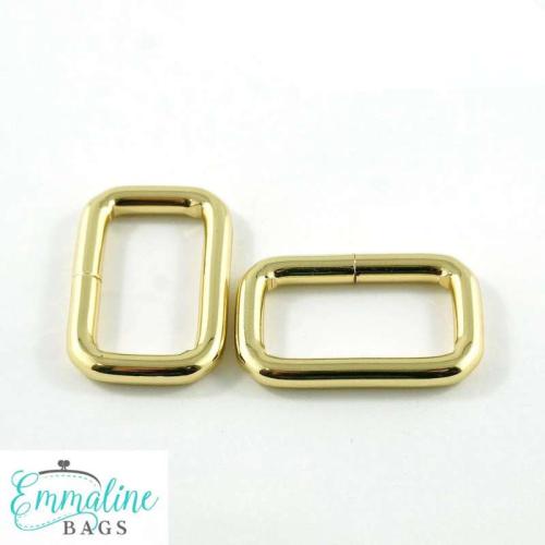 Rektangelspännen Emmaline, 4-pack - 25 mm, guld