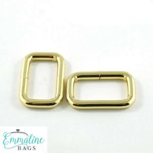 Rektangelspännen Emmaline, 4-pack - 25 mm, guld
