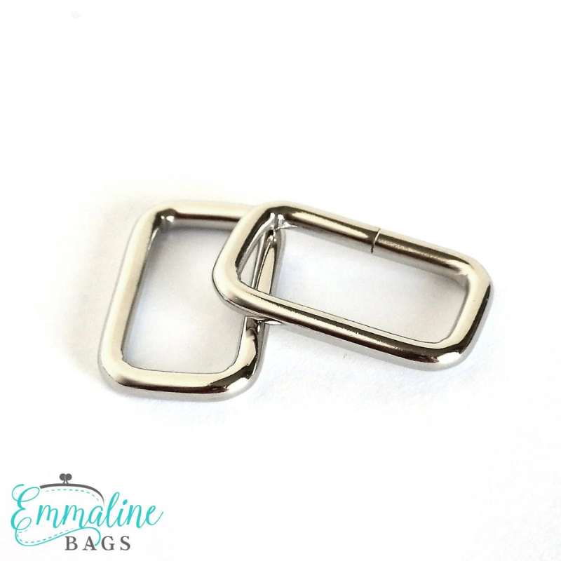 Rektangelspännen Emmaline, 4-pack - 25 mm, nickel