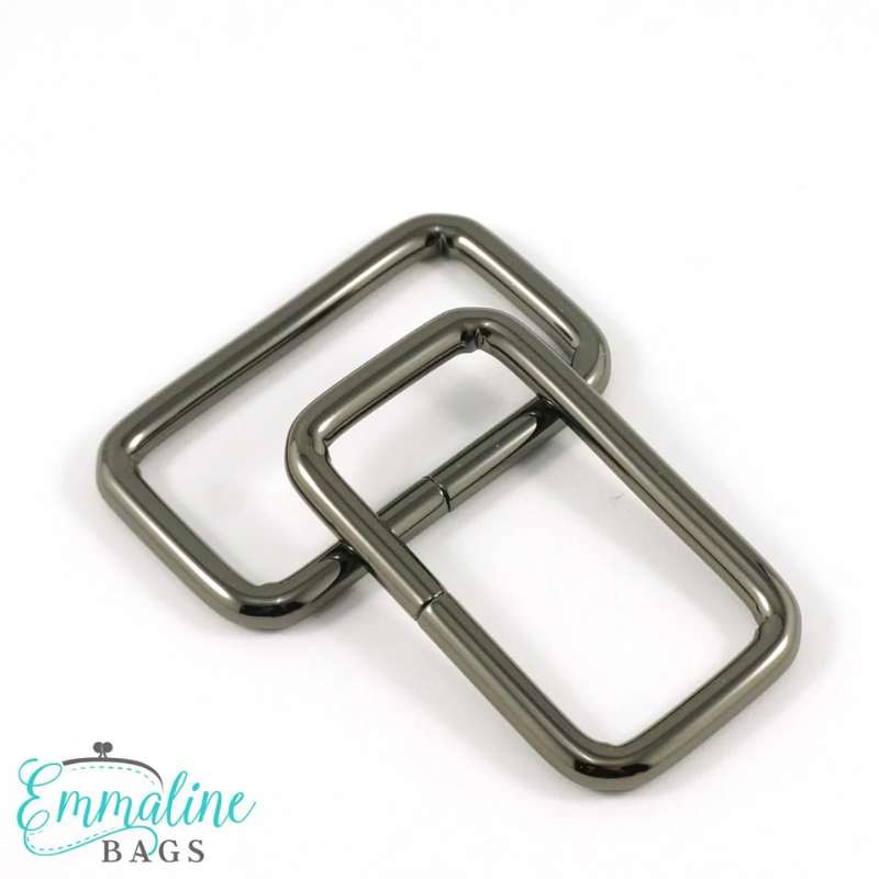 Rektangelspännen Emmaline, 4-pack - 38 mm, gunmetal