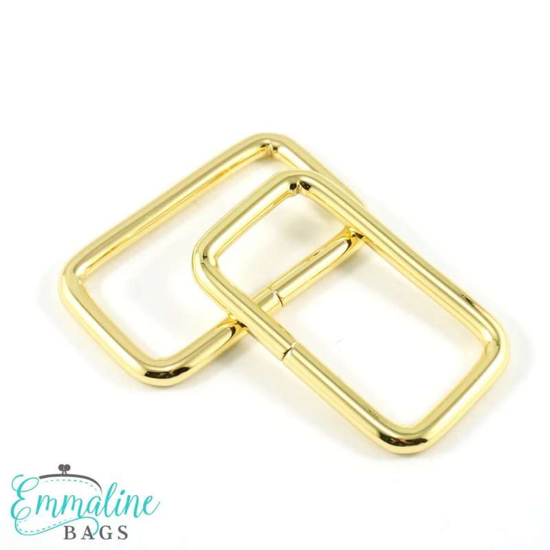 Rektangelspännen Emmaline, 4-pack - 38 mm, guld