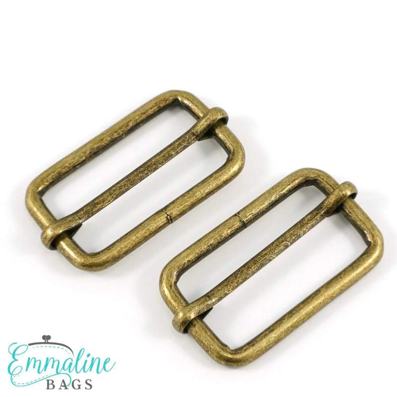Reglagespännen Emmaline, 2-pack - 38 mm, antikmässing