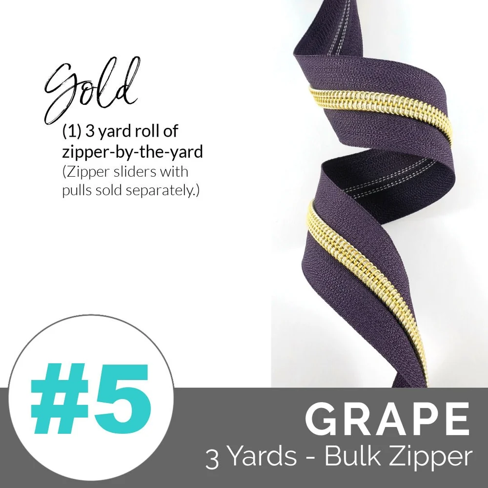 Emmaline Bags spiralkedja #5 lila med guld, 2,74 m