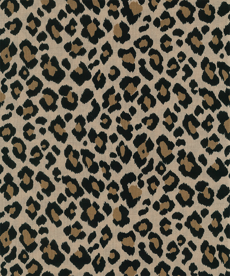 KOKKA leopardmönstrad bomull, beige, 110 cm