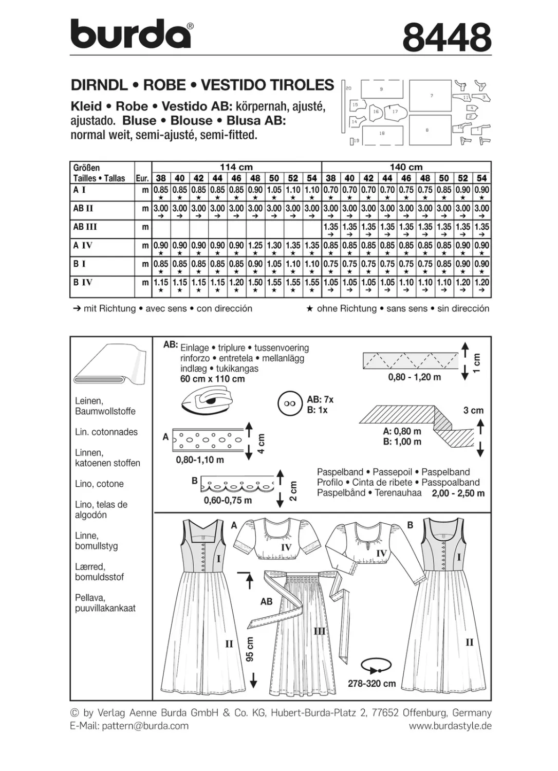 Burda Style 8448 Dirndl