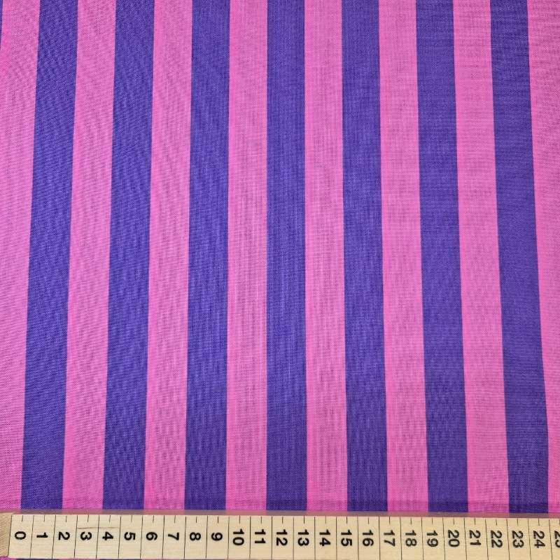 KOKKA Candy Party Stripe - Lila/rosa