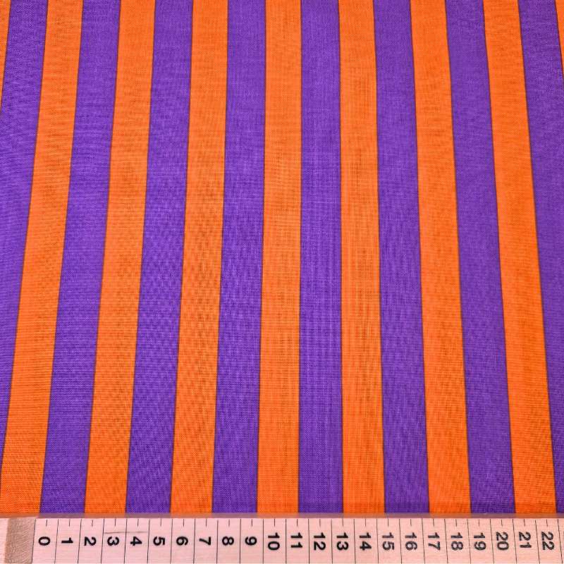 KOKKA Candy Party Stripe - Orange/lila