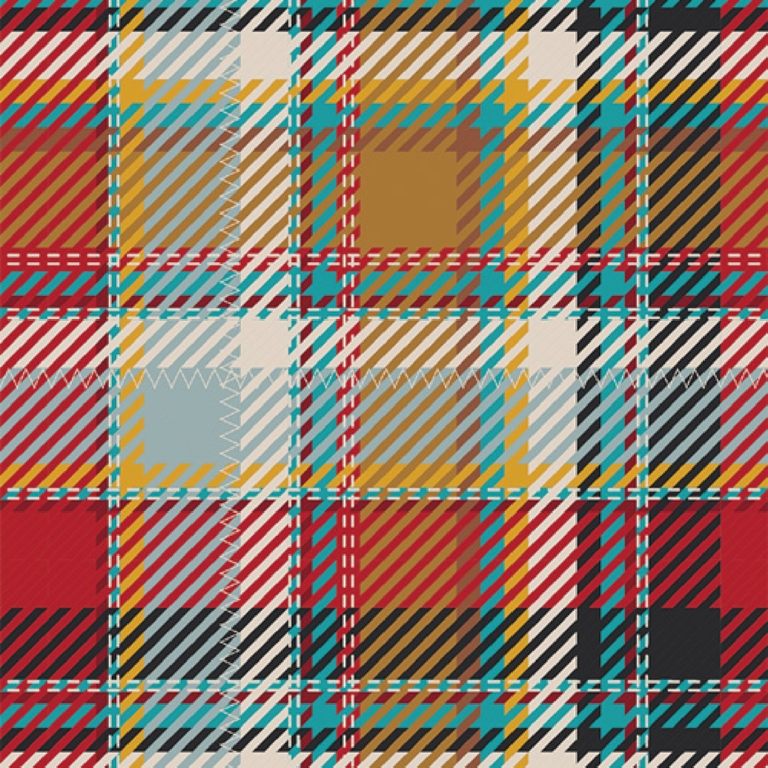 Flanell Highlands Royal Plaid - Berry Pie
