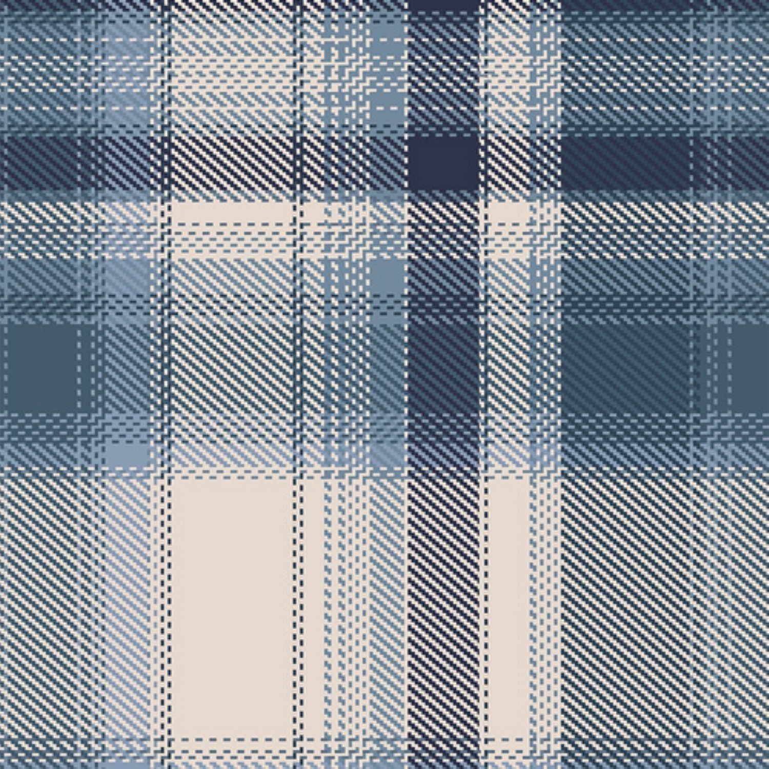 Flanell Highlands Prairie Plaid - Earl Grey