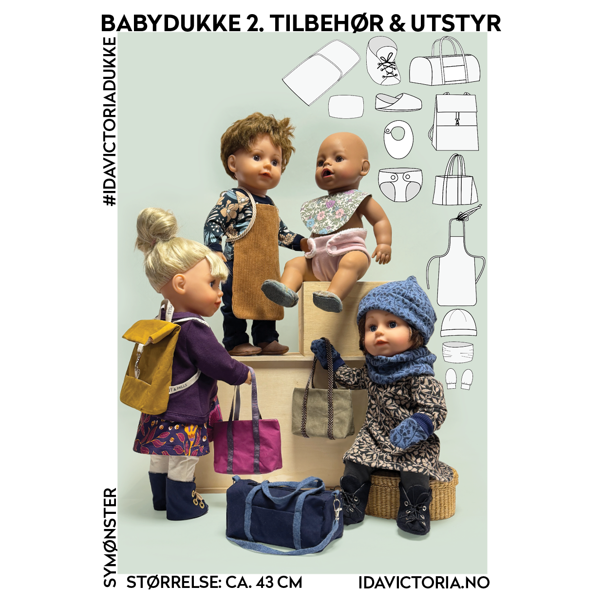 Sy till babydocka – 2. Utrustning & tillbehör (43 cm) – Ida Victoria