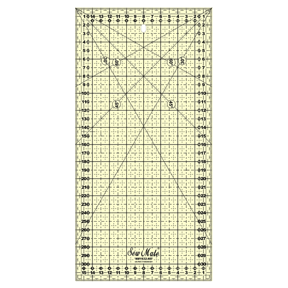 Quiltlinjal Antiglid 16 x 32 cm