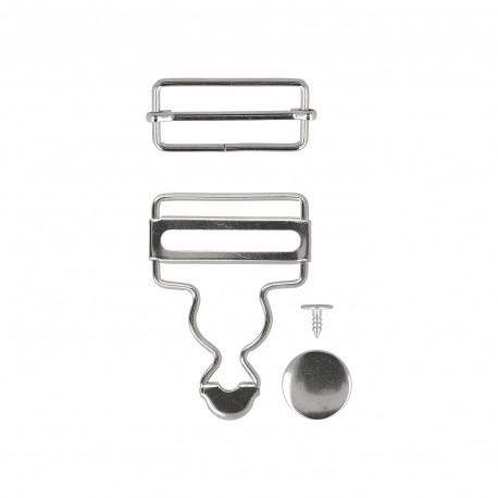 Hängselbyxspännen 1 par 25mm - Silver