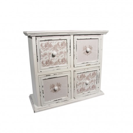 Träskåp Vintage – Rosig Lantidyll