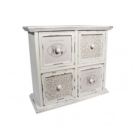 Träskåp Vintage – Sömnad och Blommor