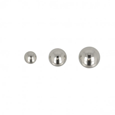 Knapp metallkula Silverfärgad