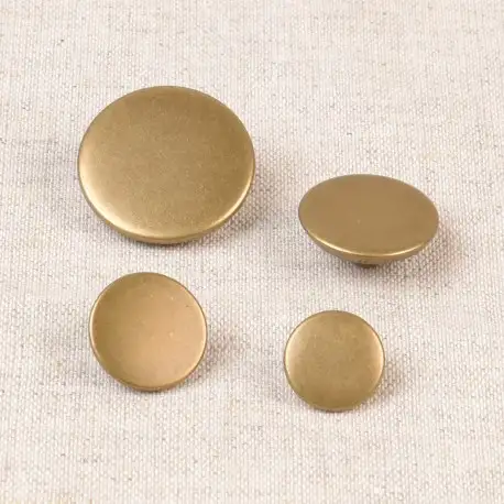Metallknapp slät - Brons