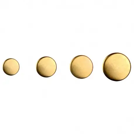 Metallknapp slät Guld