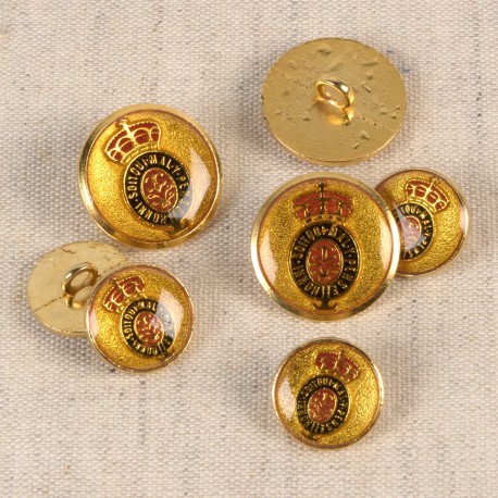 Metallknapp med hals Coast of arms Guld