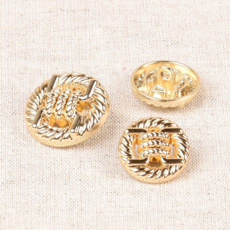 Metallknapp med hals - Guld