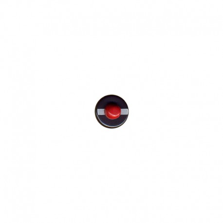 Motivknapp - Svart/vit med röd prick