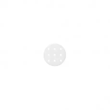 Knapp med 9 hål - För broderi - Vit