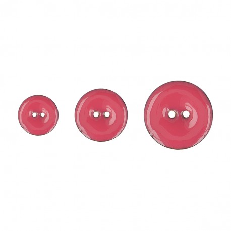 Färgad kokosknapp 18 mm - Cerise