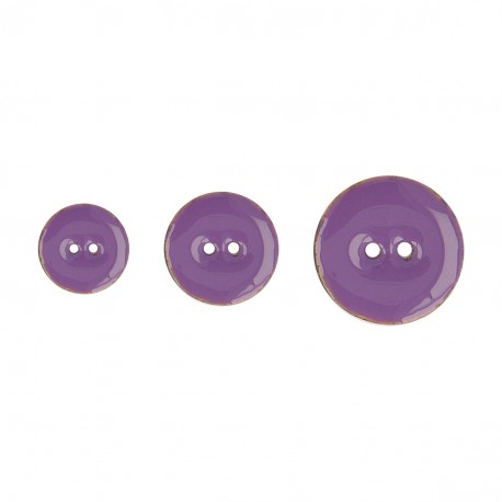 Färgad kokosknapp 18 mm - Lila