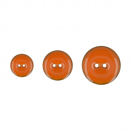 Färgad kokosknapp 18 mm - Orange