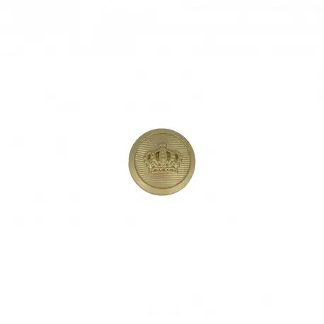 Metallknapp med hals - Krona - Guld