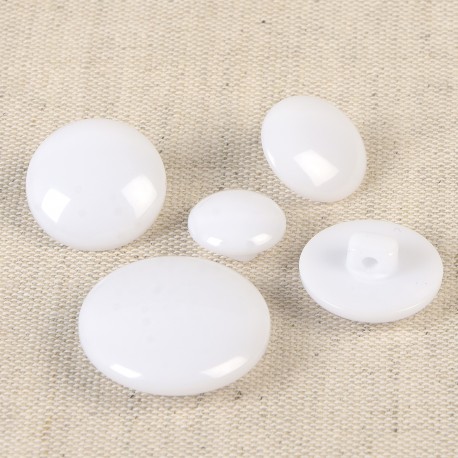 Klassisk knapp med hals - Vit